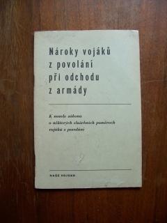 Nároky vojáků z povolání při odchodu z armády