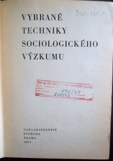 Vybrané techniky sociologického výzkumu