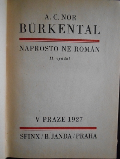 Bürkental - naprosto ne román